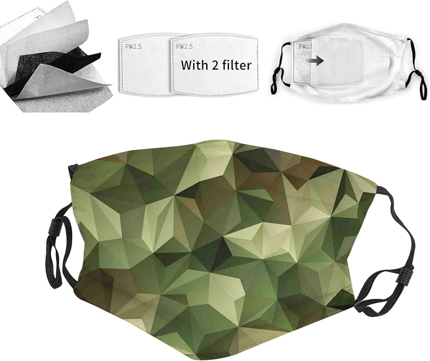 Fashion Face mask,Dust Washable Reusable Filter and Reusable Mouth Warm Windproof polyester Face