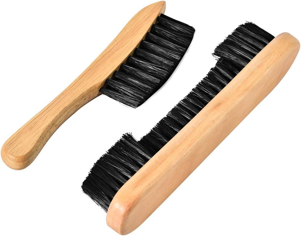 X TRIM, Set of Billiards Pool Table and Rail Brush Set, Billiard Pool Table Nylon Bristle Brush 9" Natural Wood Handle - Billiards Pool Snooker Accessories