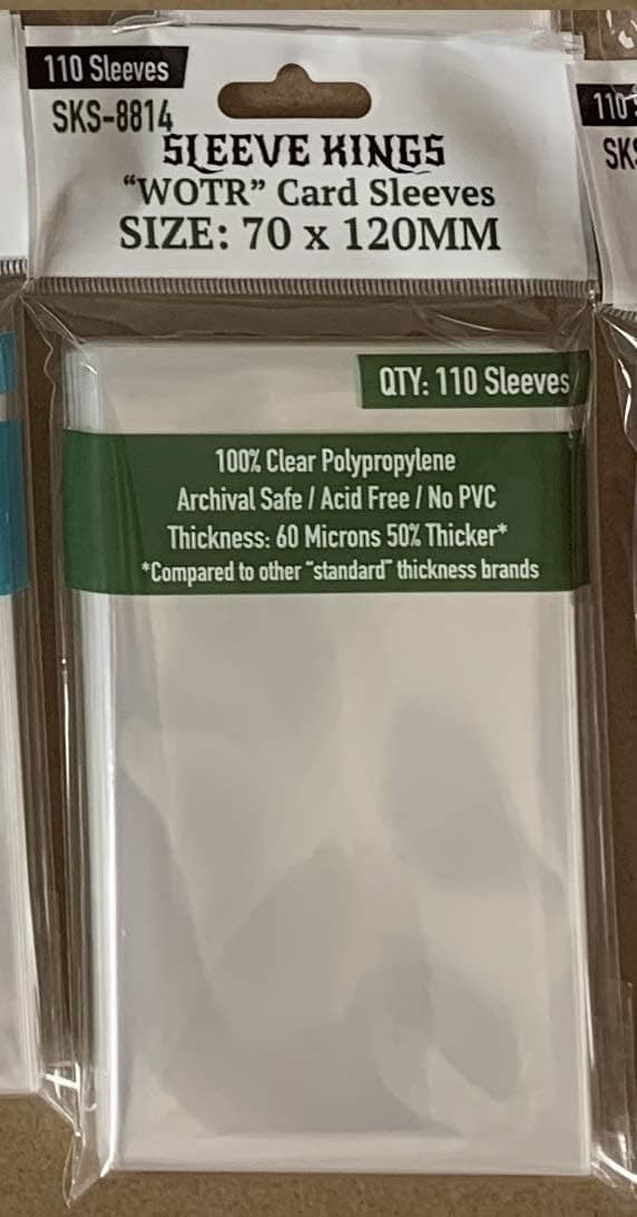Sleeve Kings WOTR-Tarot Card Sleeves (70x120mm) -110 Pack, 60 Microns