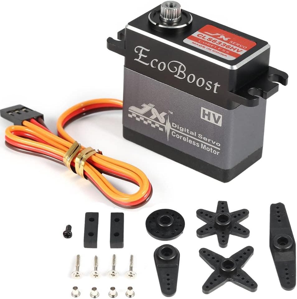 JX CLS6336HV Ecoboost Servo 35.6kg Aluminium Shell Metal Gear High Voltage Coreless Digital Servo for 1/8 RC Car Crawler Buggy Helicopter
