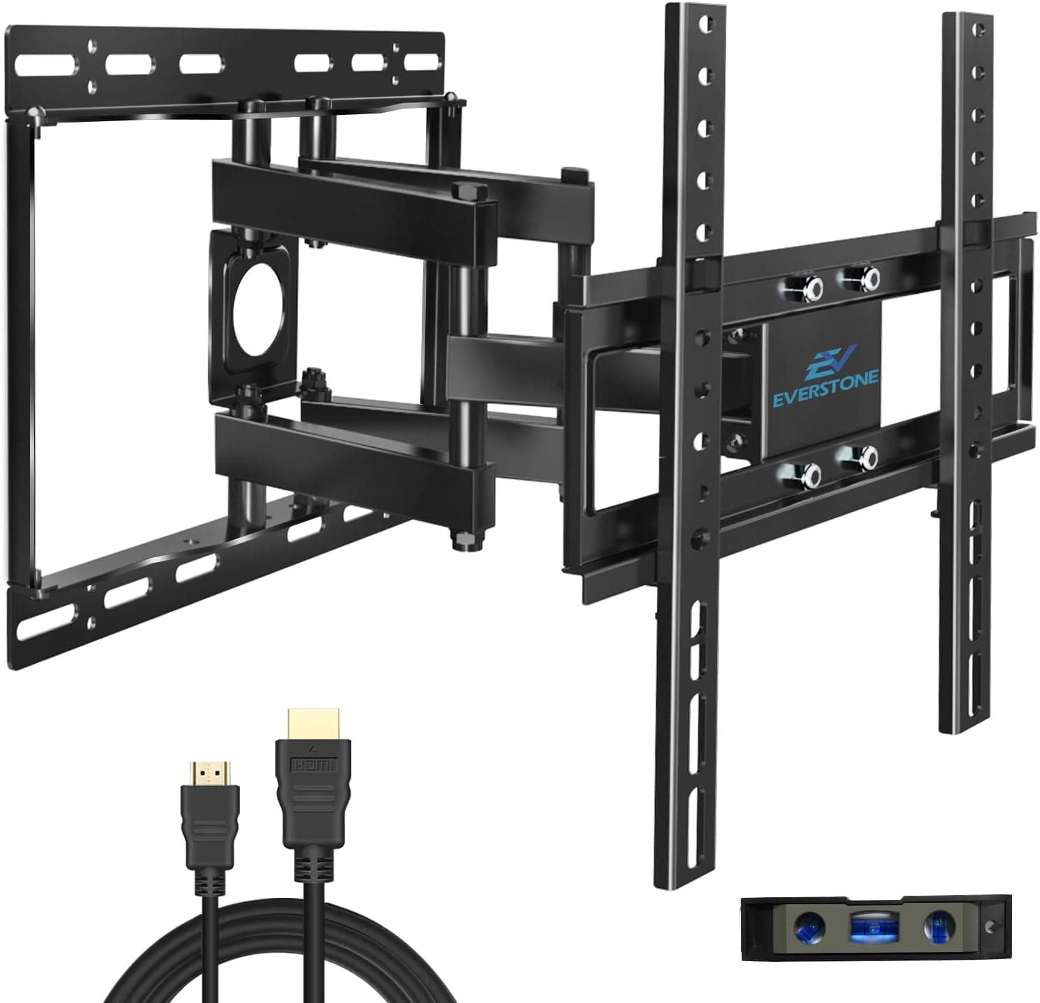Everstone TV Wall Mount for 26"-60" TVs Dual Articulating Arm Tilt Swivel Full Motion Bracket,LED,LCD,OLED and Plasma Flat Screen TV,Curved TV,Up to VESA 400mm,HDMI Cable