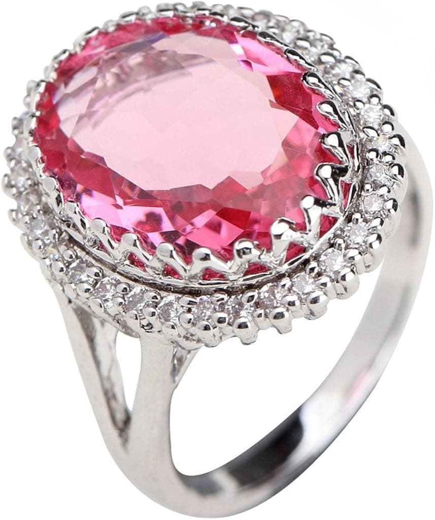 GULICX Eternity Austrian Crystal Silver Tone CZ Promising Lady Ring