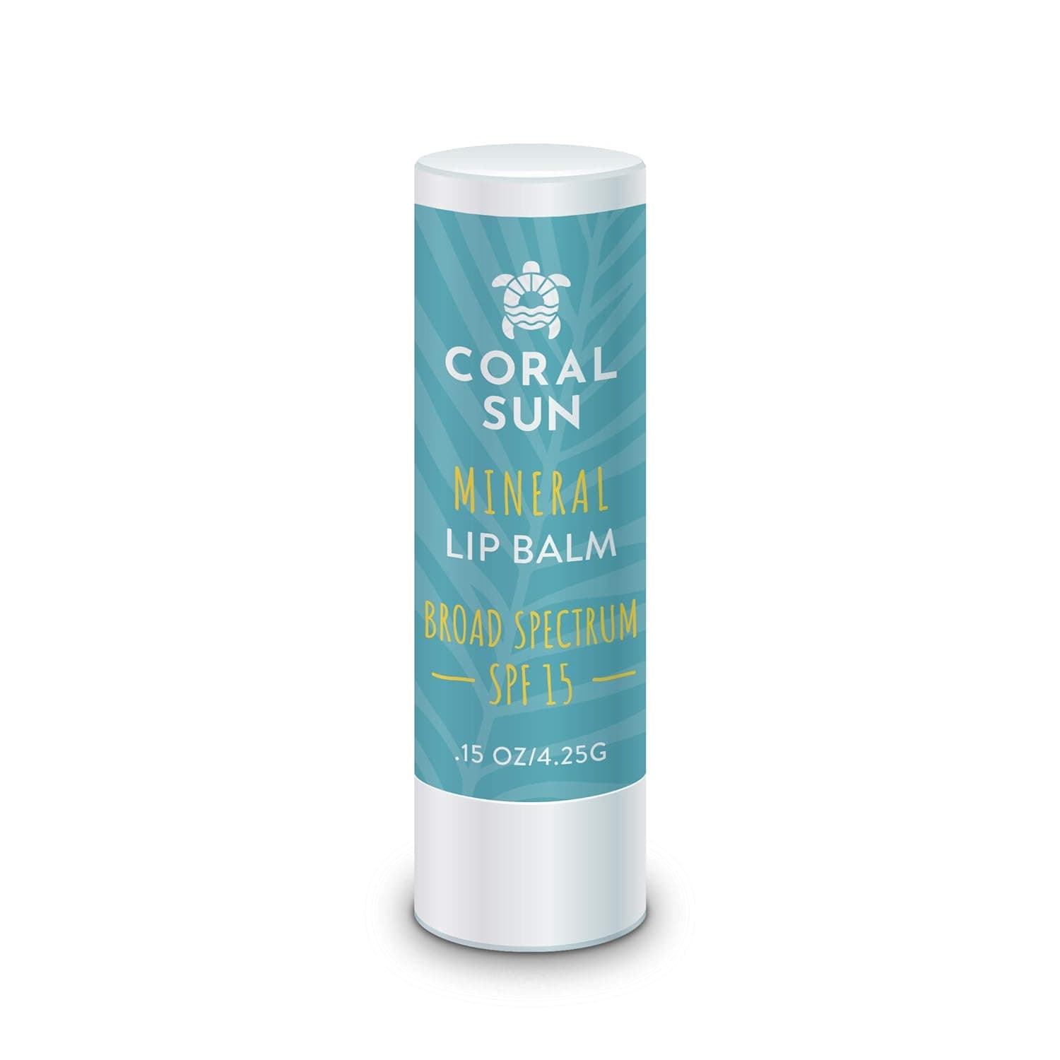 Coral Sun Mineral Broad Spectrum SPF 15 Lip Balm Sunscreen | Natural Sun Protection for Lips (Coconut)