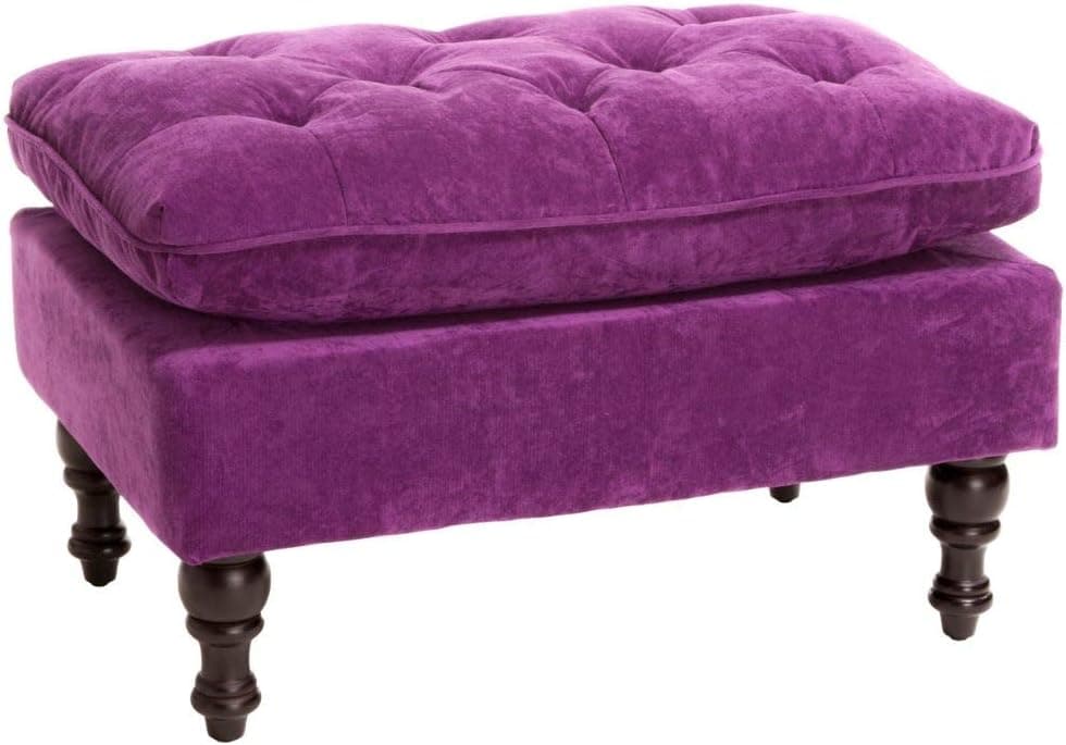 Christopher Knight Home Jeremy Tufted Ottoman, Purple
