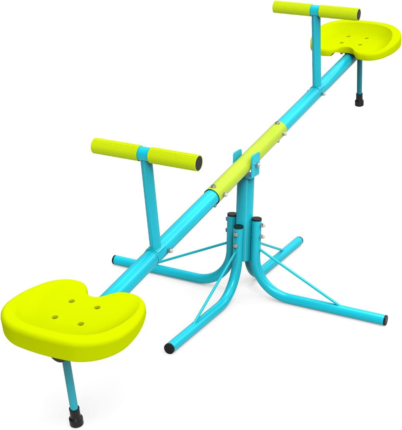 Amictoy Seesaw, Swivel Teeter Totter with 360 Degree Rotating, Kids Outdoor Playground Equipment, 100 Lbs Heavy Duty, Suitable for Home Backyard Playground Gifts