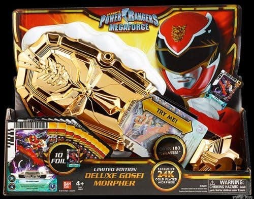 SDCC 2013 Bandai Exclusive Limited Edition 24K Gold Plated Deluxe Gosei Morpher w/ 10 Foil Cards