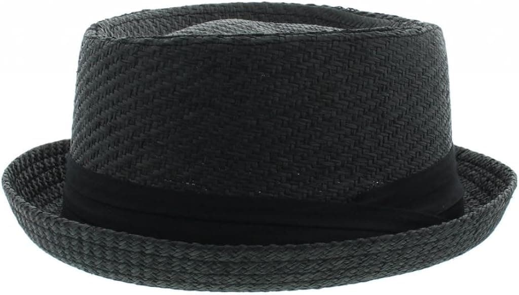 Vintage Styled Porkpie Fedora-Black
