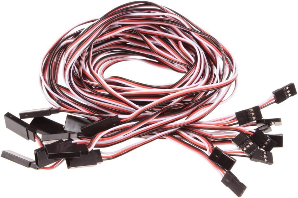 Waterwood 10 Pcs Servo Extension Cord Cable 1000mm 100cm for Futaba