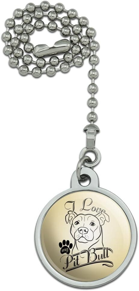 GRAPHICS & MORE I Love My Pit Bull Ceiling Fan and Light Pull Chain