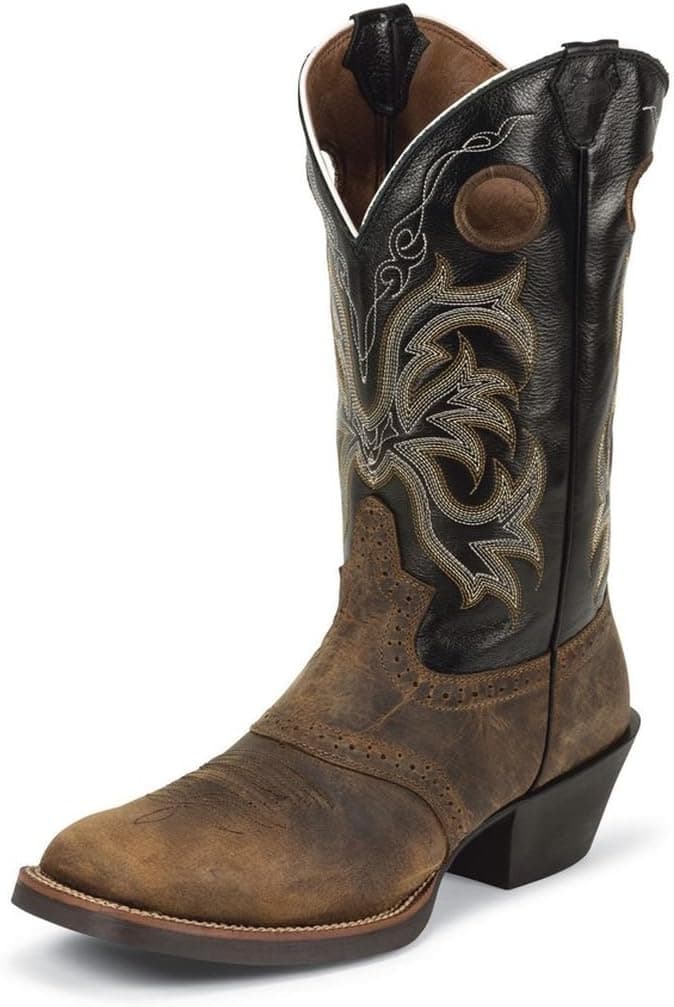 Justin Men's Punchy Stampede Cowboy Boot Square Toe