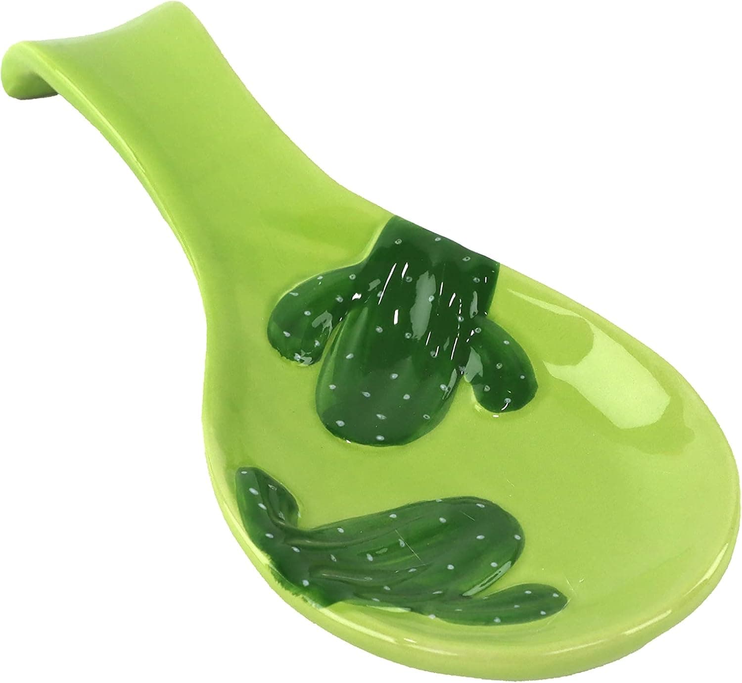 Ceramic Spoon Rest Kitchen Ladle and Spoon Holder - Cactus