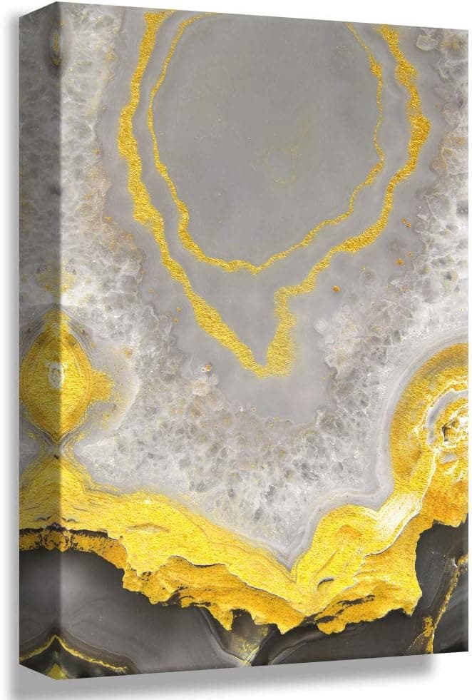 NWT Canvas Wall Art Abstract Gem Stone Onyx Natural Marble - 12x18 inches