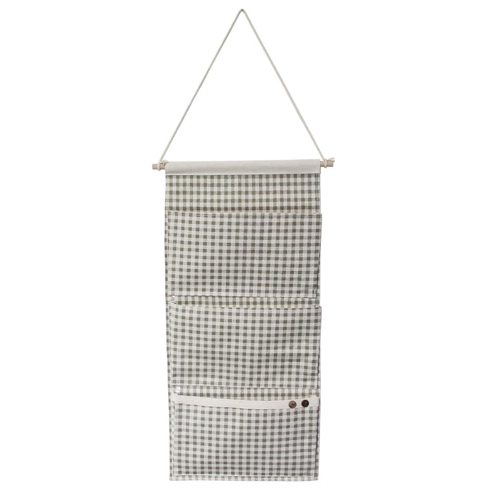 Co-link&Linen/Cotton Fabric Wall Door Cloth Hanging Storage Pockets Books Organizational Back to School Office Bedroom kitchen rectangle 3 Pocket Home Organizer Gift,11.8"W x 25.6"H