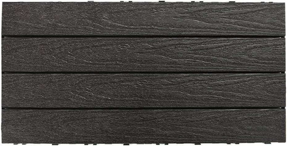 UltraShield Naturale 1 ft. x 2 ft. Quick Deck Outdoor Composite Deck Tile in Hawaiian Charcoal (20 sq. ft. per Box)