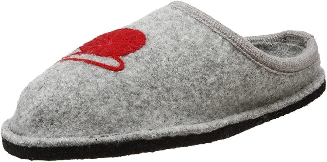 HAFLINGER Embroidered Kitty Wool Felt Slippers