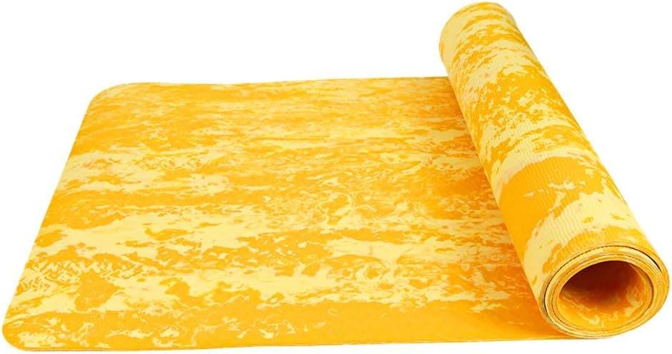 Eco Friendly Printing TPE Yoga Mat Tear Resistant, with Carrying Strap, 72"x 26" Thickness 8mm