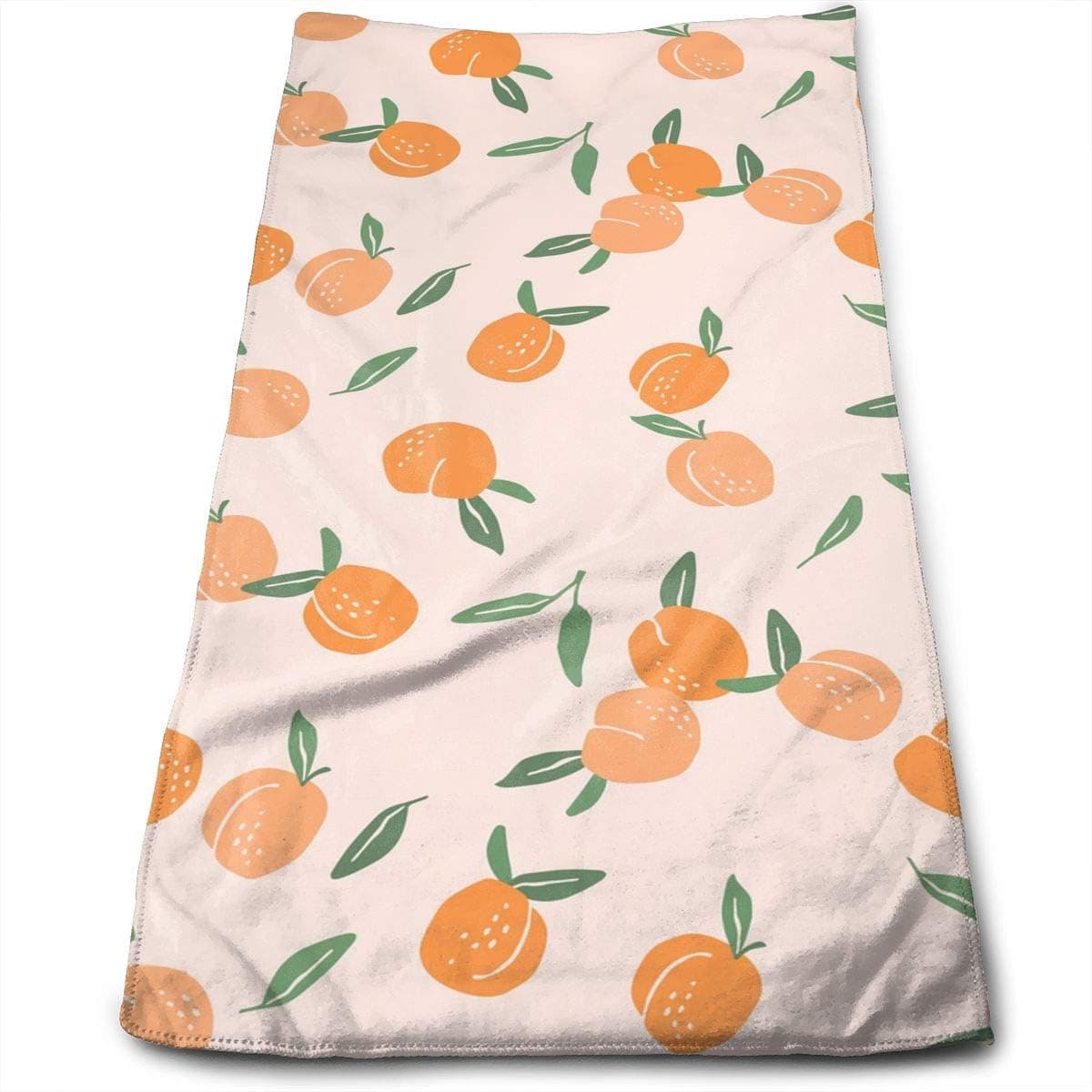 N/W Trendy Hand Drawn Peaches Skin-Friendly Hand Towels 11.8 X 27.5 in Summer Fruit Pink Backdrop Ultra Soft Highly Absorbent Microfiber Multipurpose Kitchen,Bath,Swimming,Bath Towel