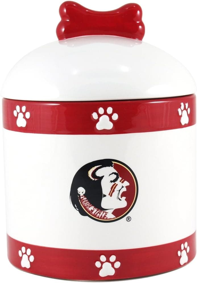 Florida State University Seminoles Ceramic Dog Treat Jar