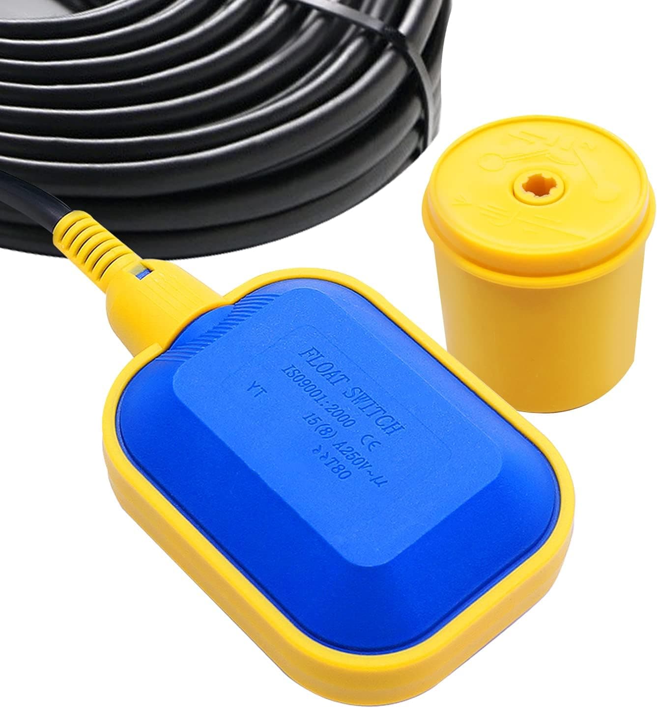 mankk 3M Cable Float Switch 10ft Universal Piggyback Heavy Duty Float Switch Water Level Controller For Septic System Sump Pump Water Tank control the level of water M-038-3M