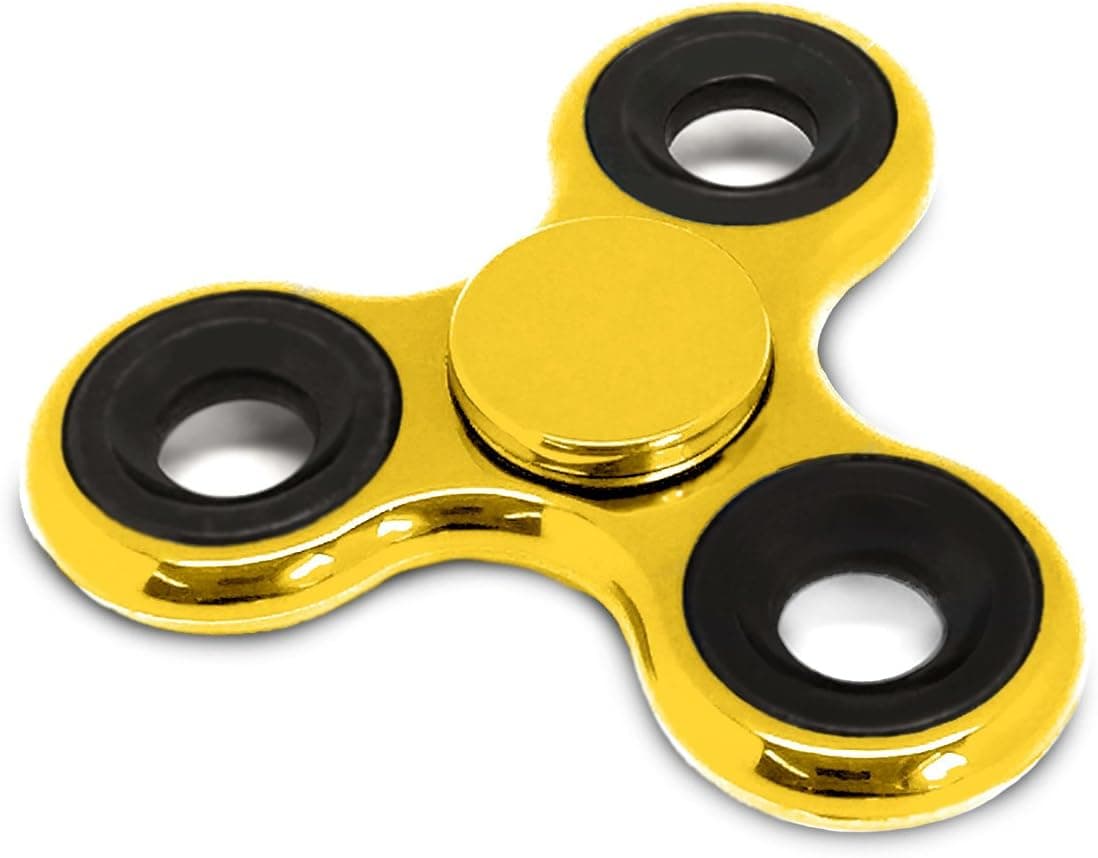 Spinners Chromed Finger Toy Stress Reducer Fidget Spinner, Gold