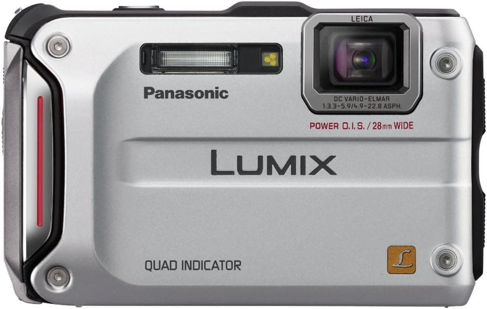 Panasonic Lumix TS4 12.1 TOUGH Waterproof Digital Camera with 4.6x Optical Zoom (Silver) Bundle w/ 8GB SD card