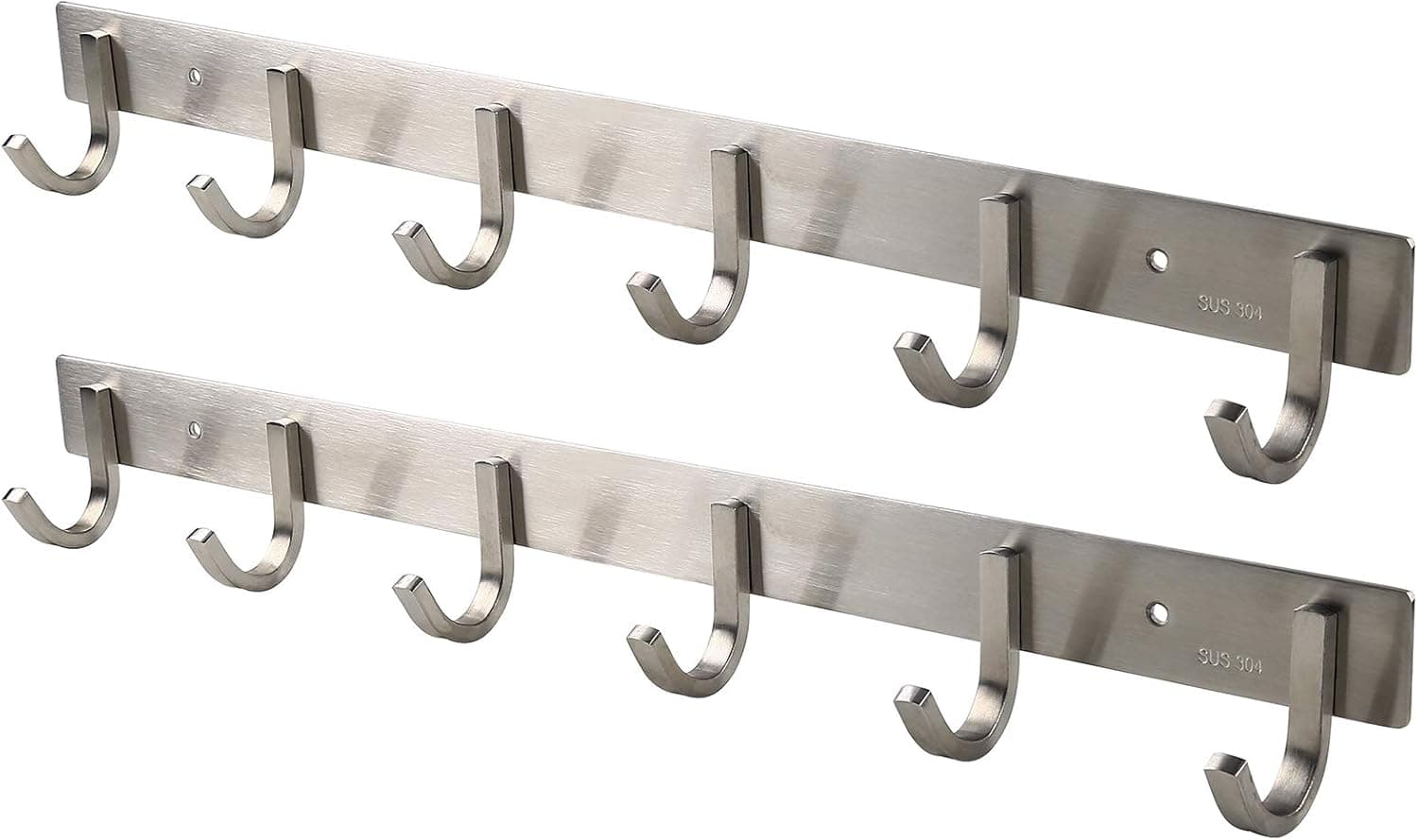 WEBI 2 Pack Coat Hat Hook, Heavy Duty Stainless Steel 304 Hook Rail Bath Robe Clothes Hanger Rack Towel Holder Home Storage for Office, Kitchen, School, Entryway, Bathroom, Wall Mounted