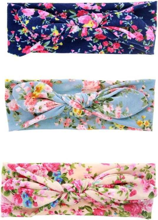 Miracle4ever Animal Ear Baby Hair Ties/Headbands (3, 3 Colours Set2)