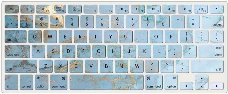 AQYLQ Keyboard Cover Silicone Skin Compatible MacBook Pro 13 Inch, 15 Inch (with/Without Retina Display, 2015 or Older Version), MacBook Air 13 Inch(only fit for Model A1369/A1466), Blue Marble 41