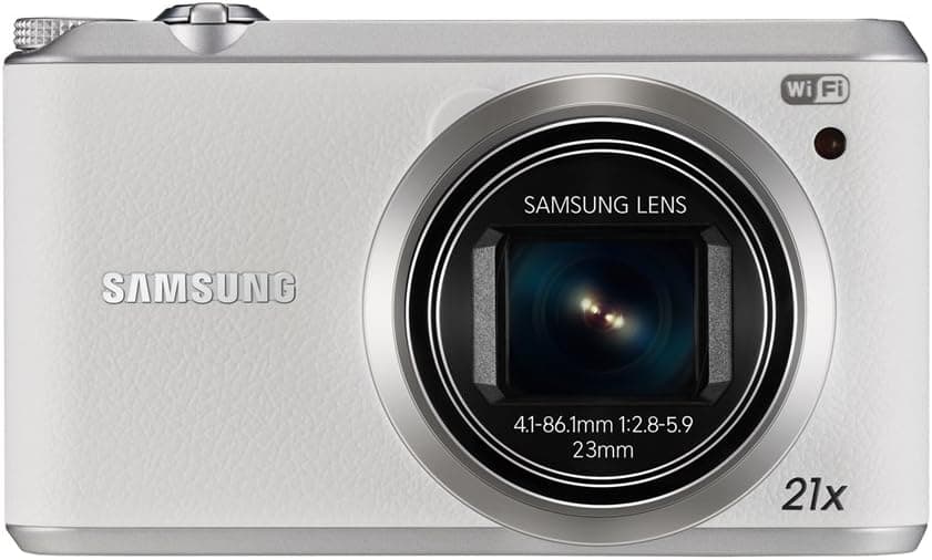Samsung WB350F 16.3MP CMOS Smart WiFi & NFC Digital Camera with 21x Optical Zoom and 3.0" Touch Screen LCD and 1080p HD Video (White)