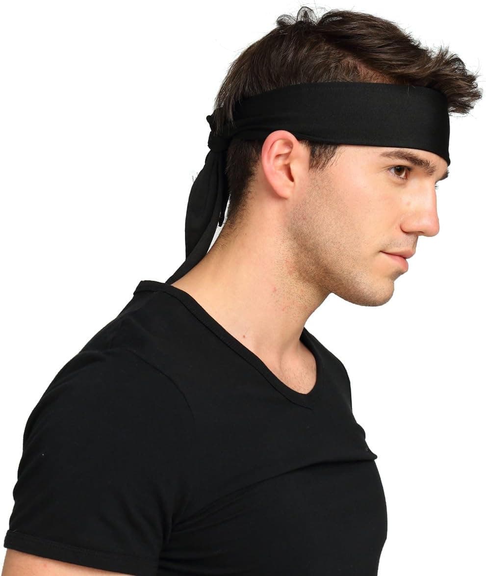 Head Tie Tennis Tie Hairband 3PCS & 6PCS Sweatbands Headbands Wristbands Head Wrap by VANCROWN