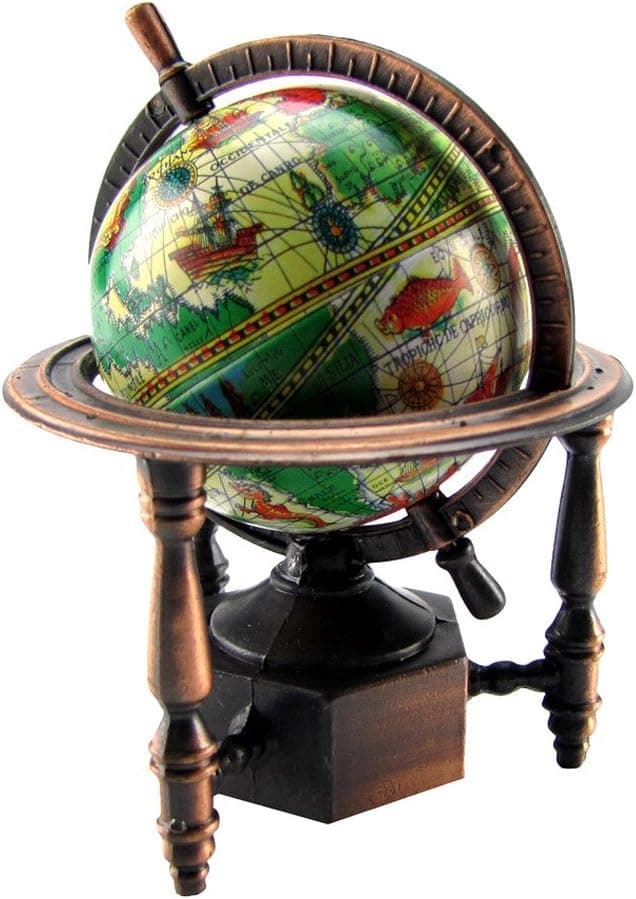 TG,LLC Treasure Gurus 1:12 Miniature World Globe Dollhouse/Diorama Accessory Die Cast Pencil Sharpener