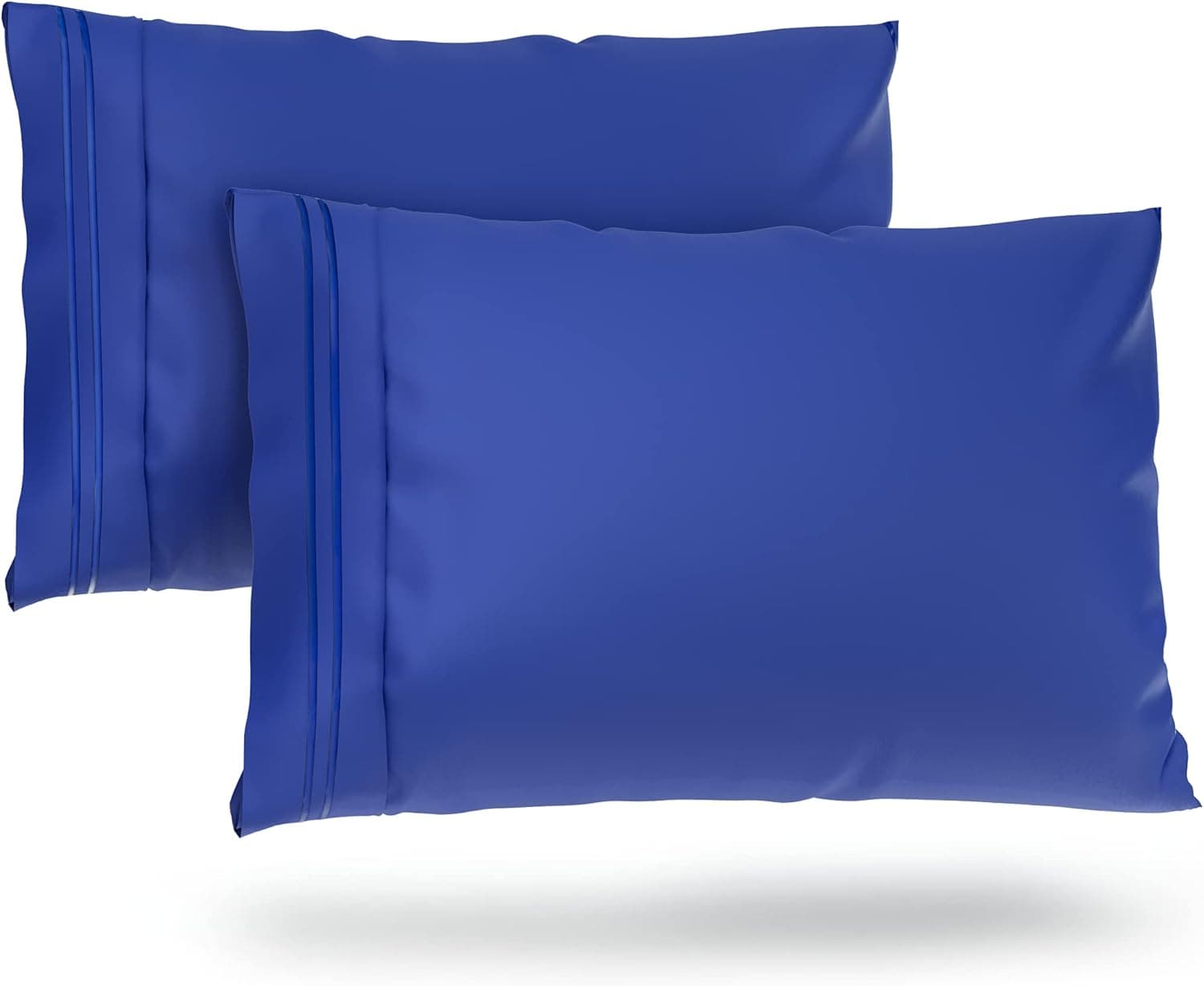 Cosy House Collection Everyday 1500 Series Pillowcases - Master Bedroom Essentials - Luxury Hotel Quality - Silky Soft & Smooth - Gentle & Skin Friendly - Set of 2 (King, Royal Blue)