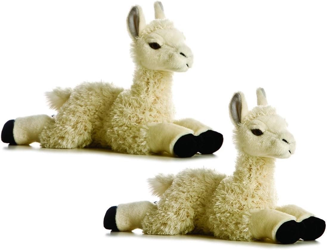 AuroraPlush Flopsie 12" Mid-Size Stuffed Animal Collection (Two Packs- LIAMA)