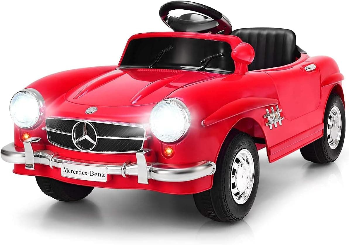 WATERJOY Kids Ride On Car, Ride-On Electric Car Battery Powered Ride On Vehicle Parental Remote Control and Foot Pedal Modes with MP3 Player Headlights Horn for Child Toys (Red-2)