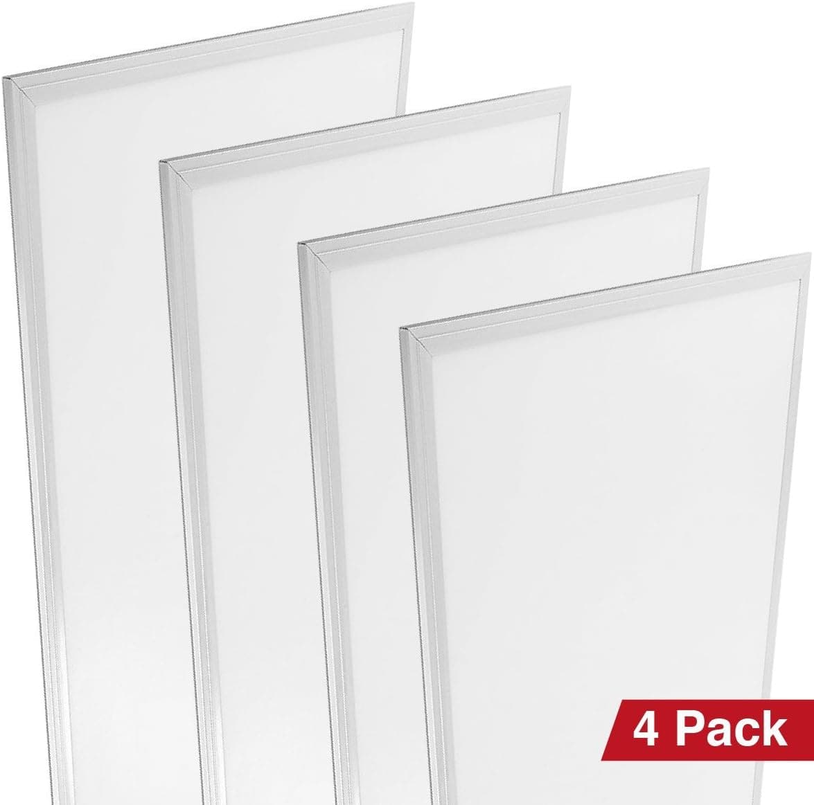 4-Pack of DXpro LED Panel 2x4 ComfortVIEW - 50W (140W - 160W Equivalent), 24in x 48in, Daylight Glow (4000K), Dimmable 0-10V, 5 Year Warranty, ETL, DLC (Rebate Programs Eligible)