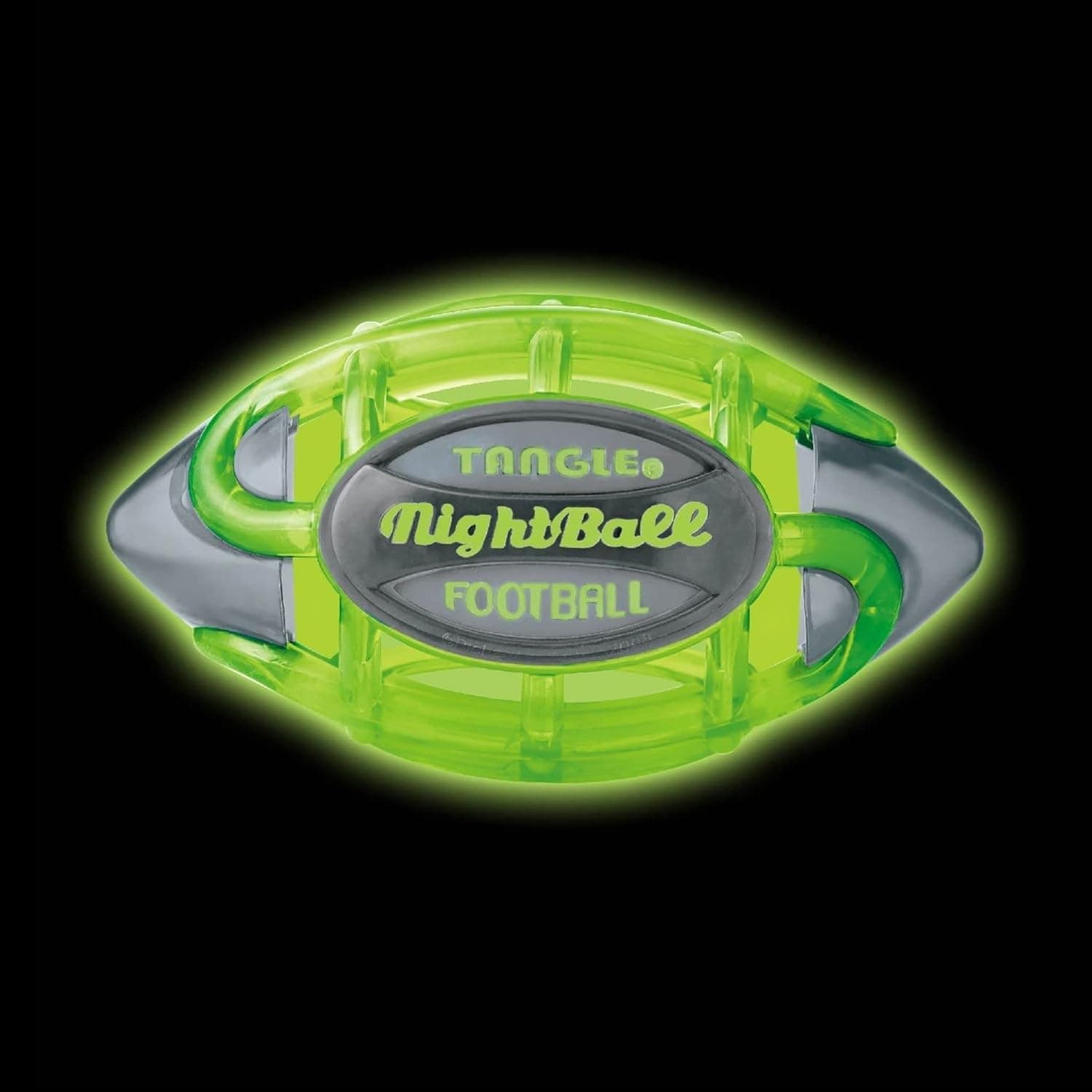 TANGLE Nightball Glow in The Dark LED Football - Green with Grey Light up Football with Bright LED Lights - Glow Football for Kids and Adults - Ideal Football Gifts for Teen Boys