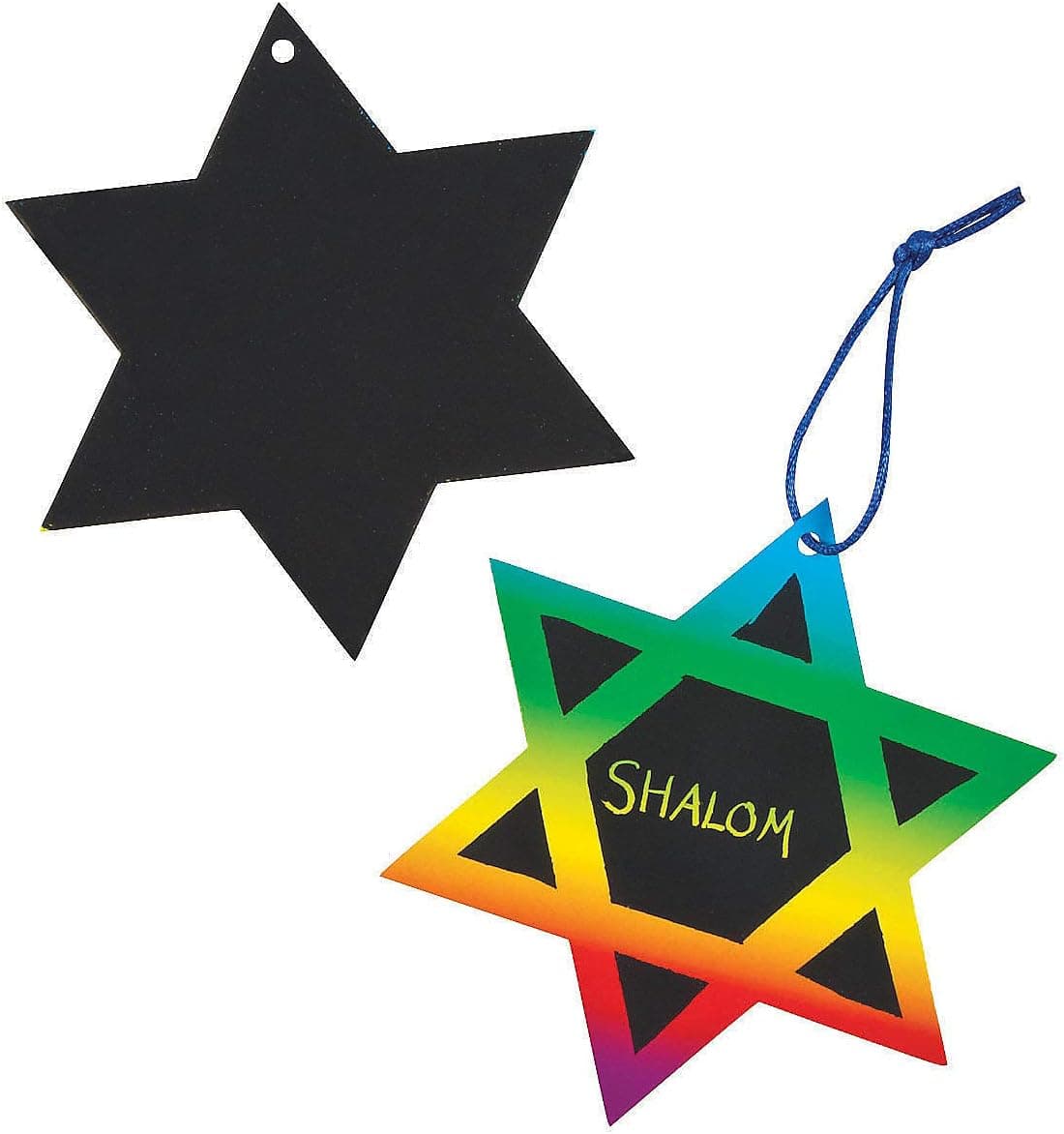 Star of David Magic Scratch - Crafts for Kids and Fun Home Activities