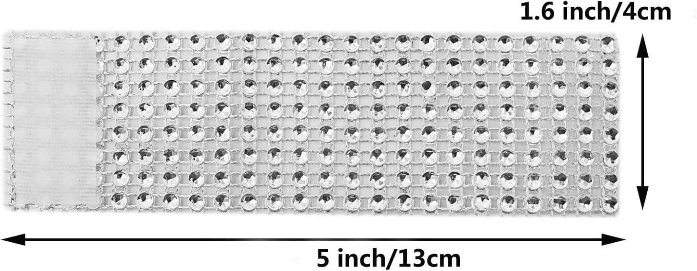 Kubert Napkin Rings, Pack of 120 Rhinestone Napkin Rings Diamond Adornment for Place Settings, Wedding Receptions, Dinner or Holiday Parties, Family Gatherings (120, Navy Blue)