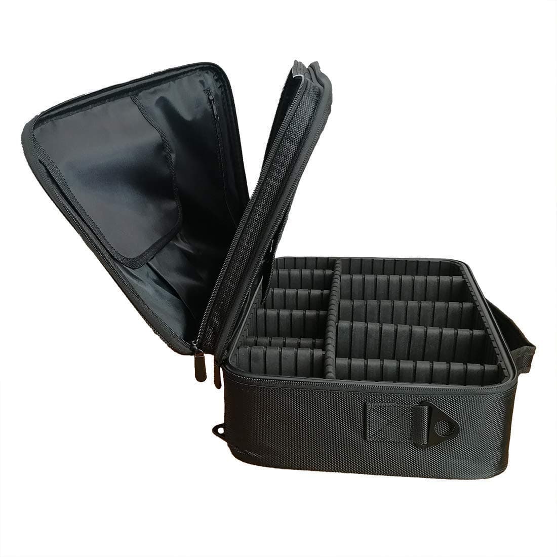 YiYa Large Travel Makeup Bag Professional Cosmetic Train Case Makeup Box Organizer Black