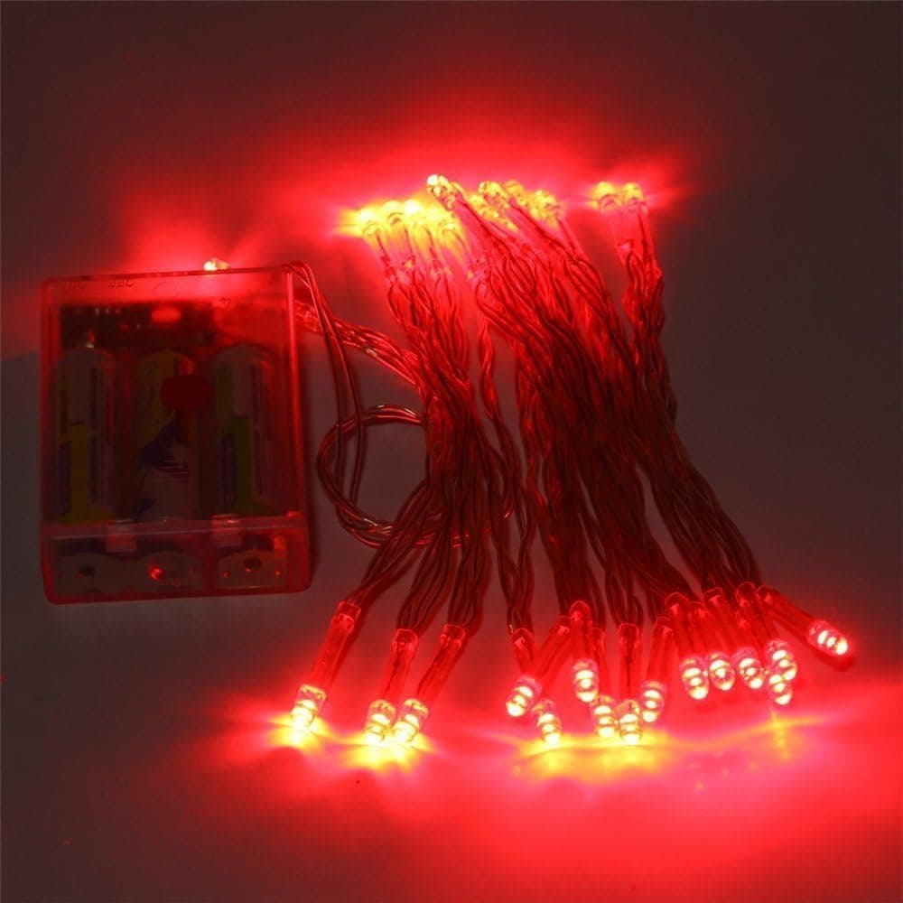 GoodsGoods Red 40 LED Battery String Light Lamp Fairy Christmas Wedding Party