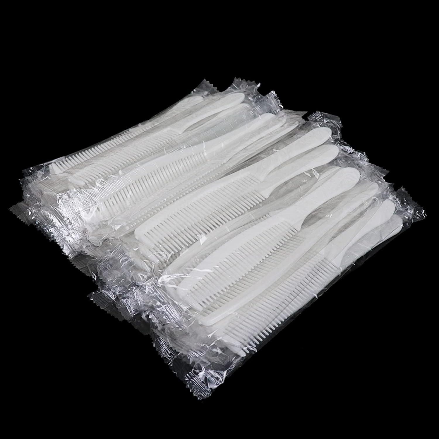 Disposable Combs in Bulk, Individually Wrapped Combs for Hotel, Travel, Airbnb, Homeless (Pack of 30, White Combs)