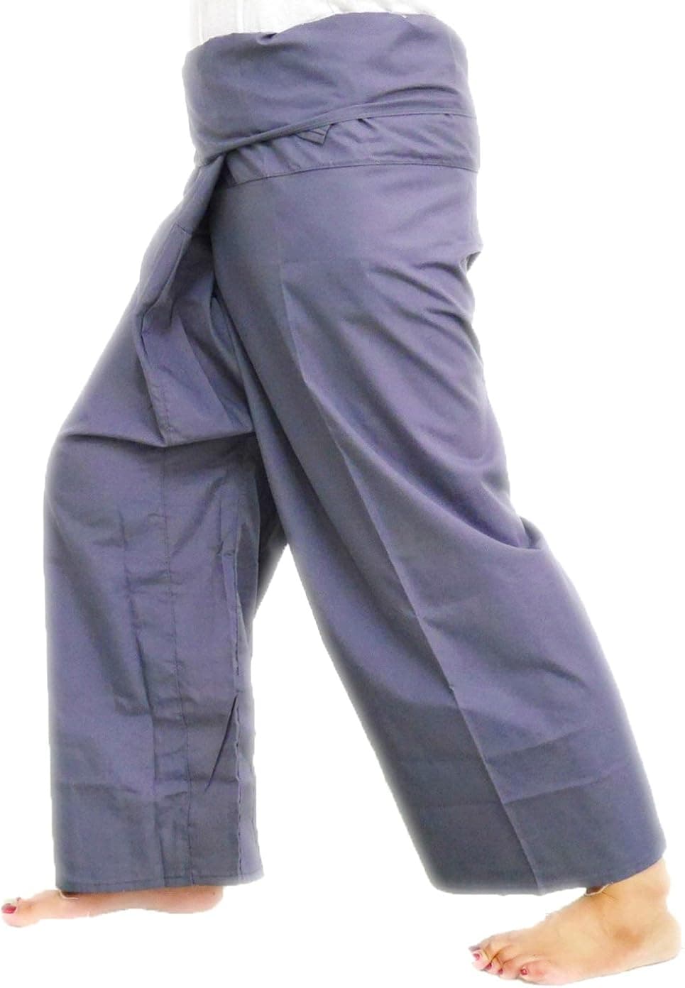 Grey Toray - Men Women Thai Fisherman Pants Yoga Trousers by Thai Spicy Free Size