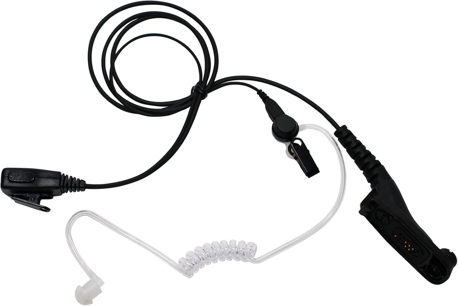 Replacement for Motorola APX 7000 FBI Earpiece with Push to Talk (PTT) Microphone - Acoustic Earphone Compatible with Motorola APX 7000 Radio - Headset for Security and Surveillance