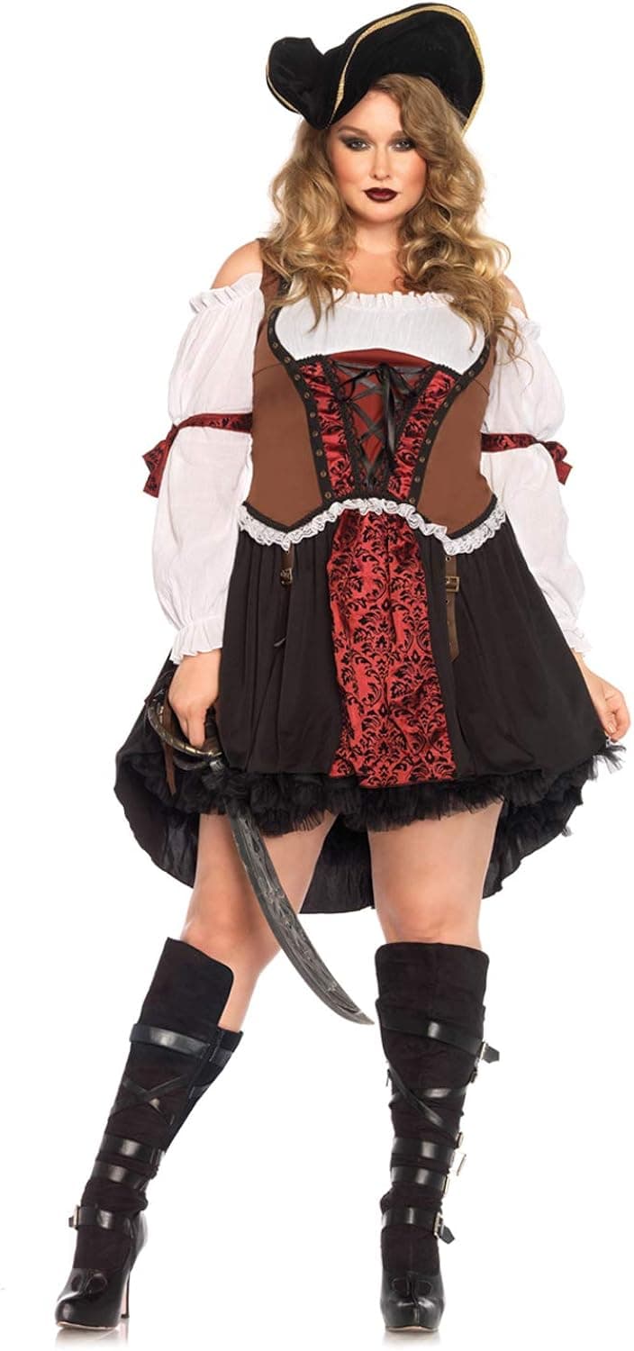 Leg Avenue Women's Plus-Size Ruthless Pirate Wench Costume