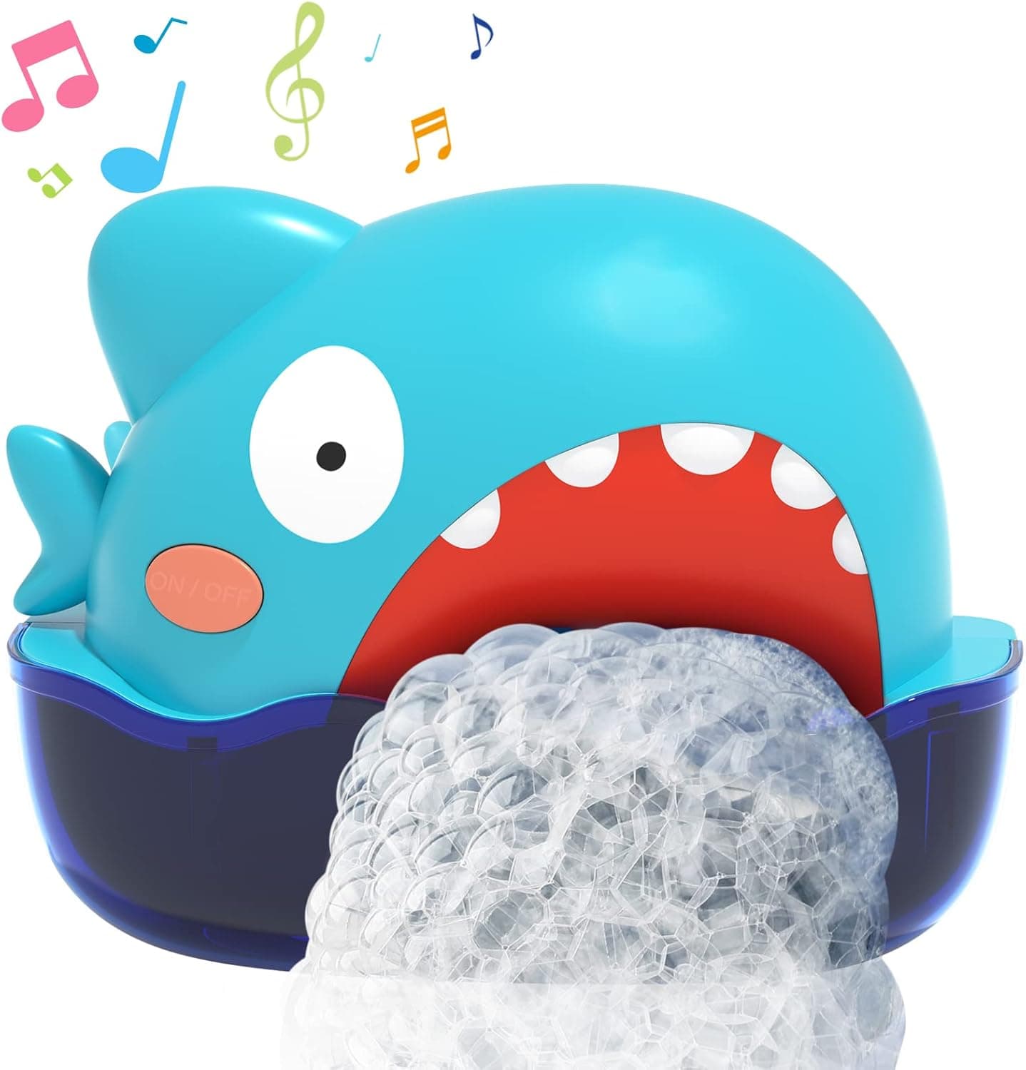 Lehoo Castle Baby Bath Toys, Automatic Bubble Machine for Bathtub, Shark Bathtub Toys with Music/Silence Mode, Bubble Blower Bath Toy for Toddler Kids