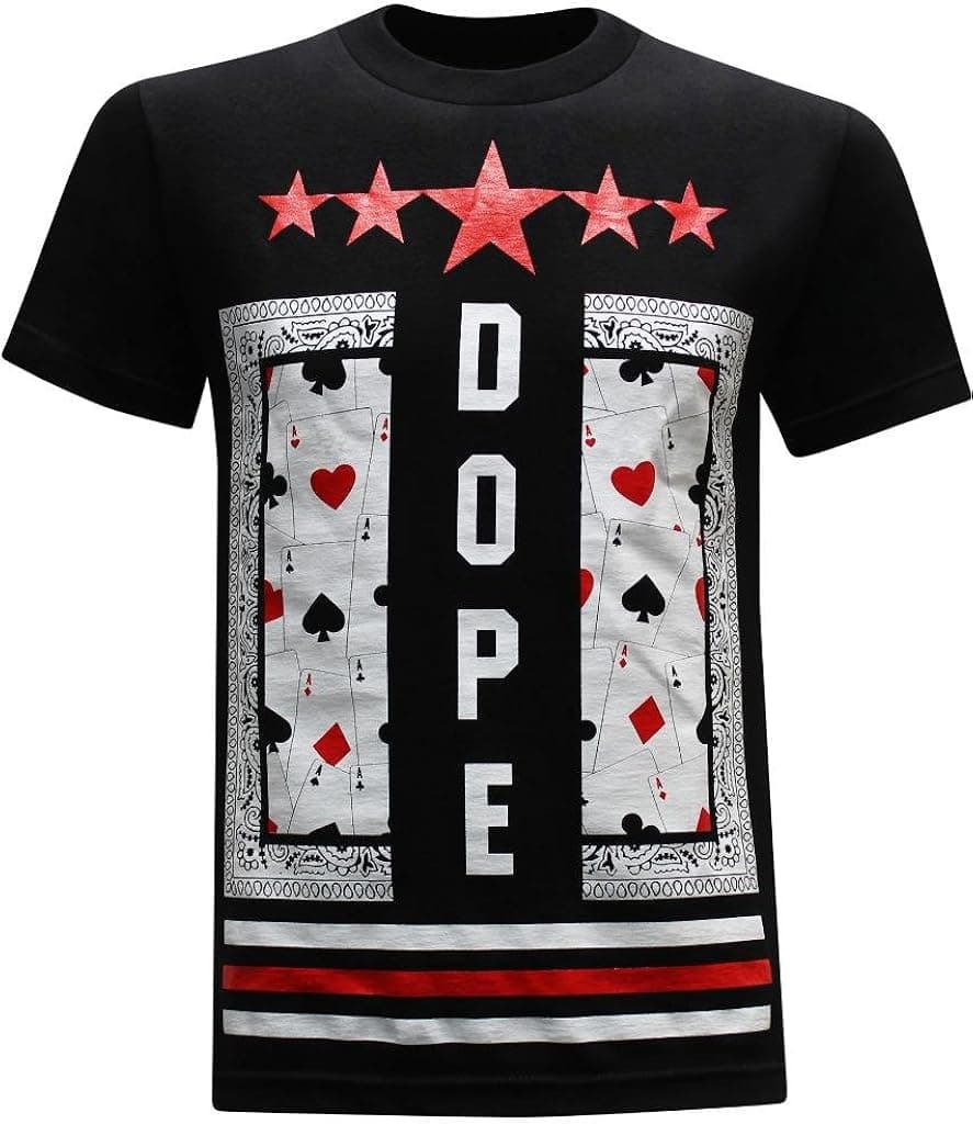 California Republic Dope Crewneck Short Sleeve Men's T-Shirt Graphic Tees Cool Design Shirt