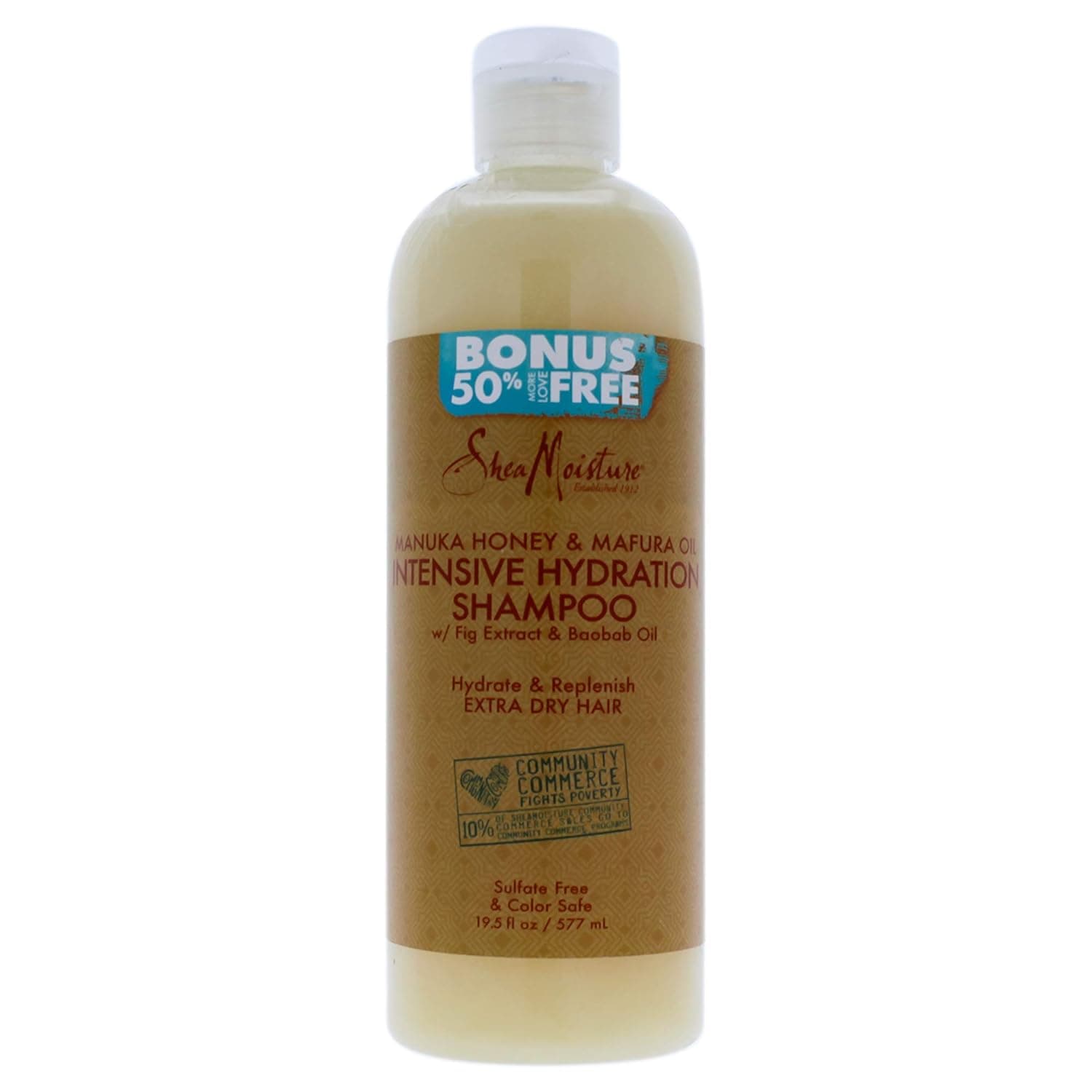 Shea Moisture Manuka Honey and Mafura Oil Intensive Hydration Shampoo By Shea Moisture for Unisex - 10.3 Oz Shampoo, 10.3 Ounce