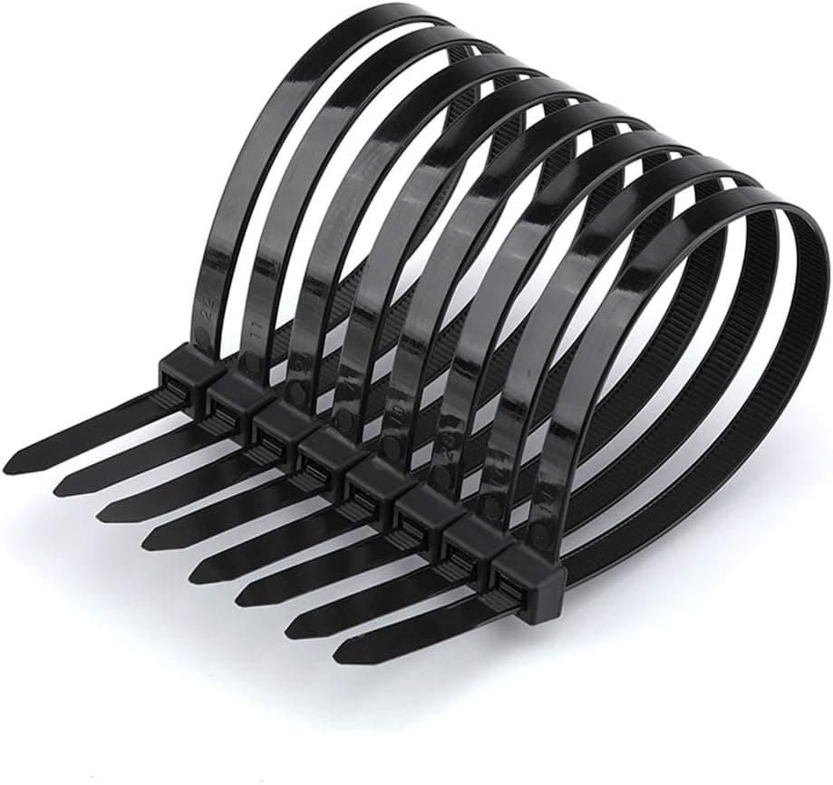 Zip Ties 8 Inch Black Nylon Cable Tie 50 LB 500 PCS for Decorate Christmas Tree