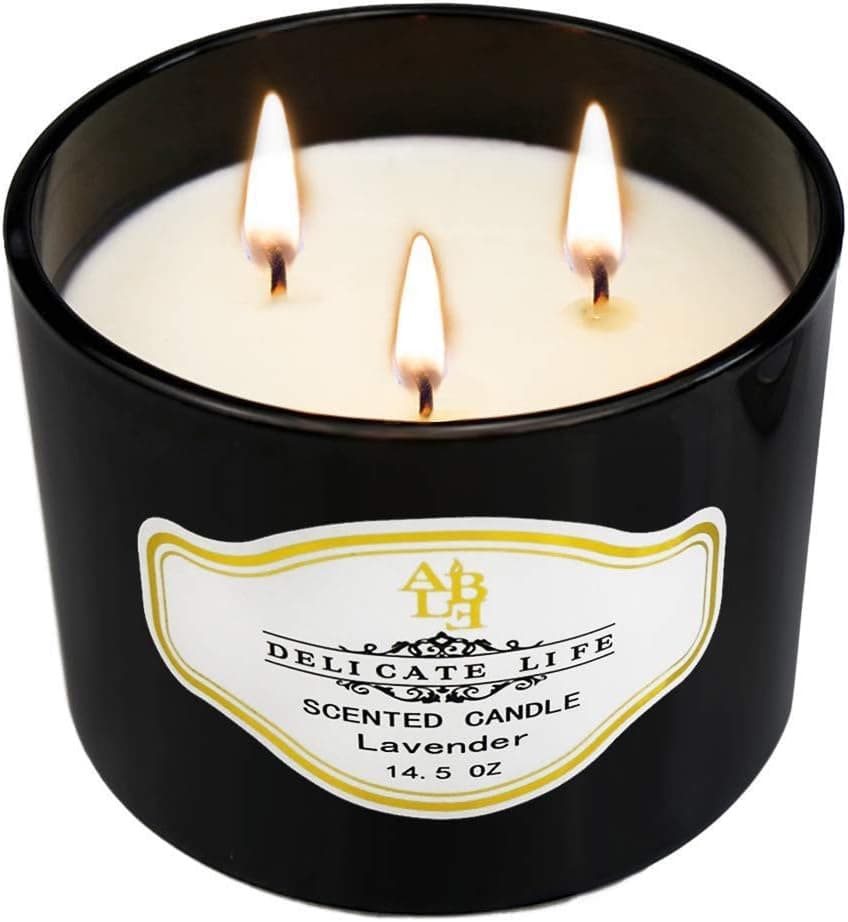 YCYH 3 Wick Candle - Lavender - Aromatherapy Scented Candle 14.5 Ounce