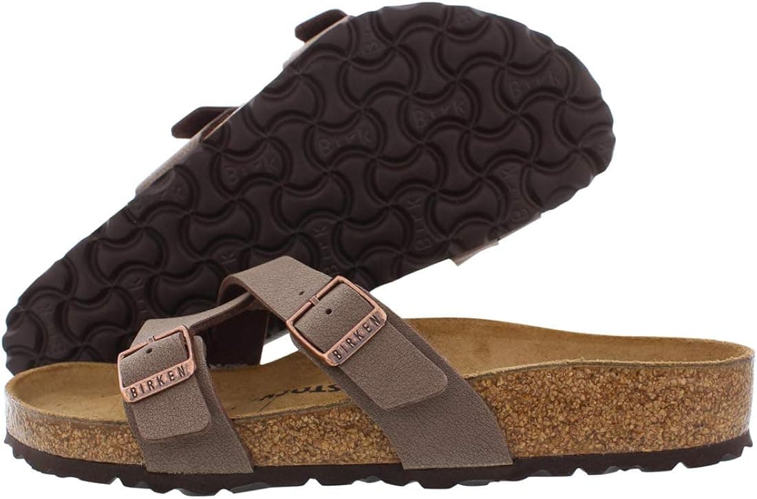 Birkenstock Womens Yao Nubuck Sandals, Mocha, Size 37 EU (6-6.5 M US Women)